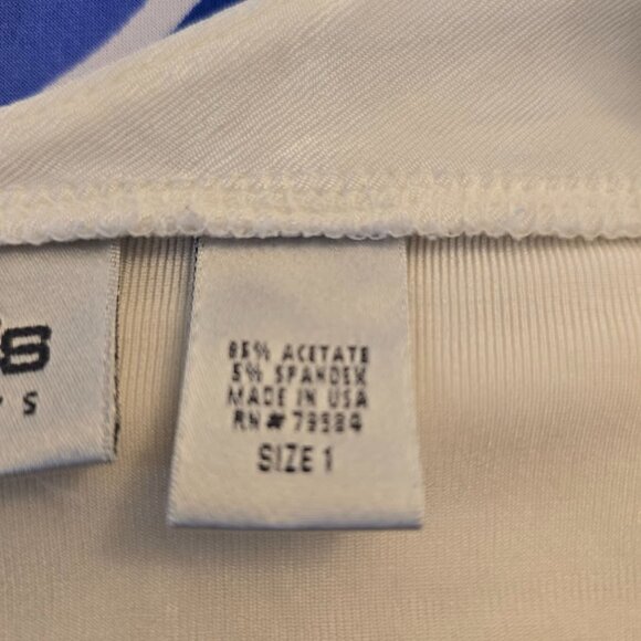 CHICOS TRAVELERS IVORY TOP SIZE 1 MEDIUM (8) VNECK 3/4 SLEEVE CAREER EASY GOING - Picture 6 of 8